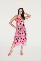 Women's Sleeveless Dots Maxi Dress, Multi Layers