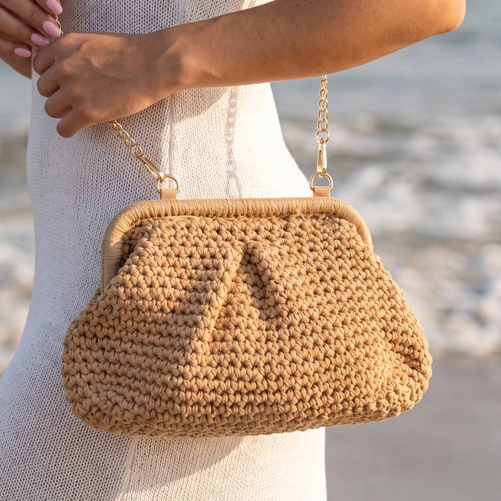 Smooth Crochet Knit Pouch Bag