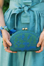 Garden Party- Embroidered Clutch
