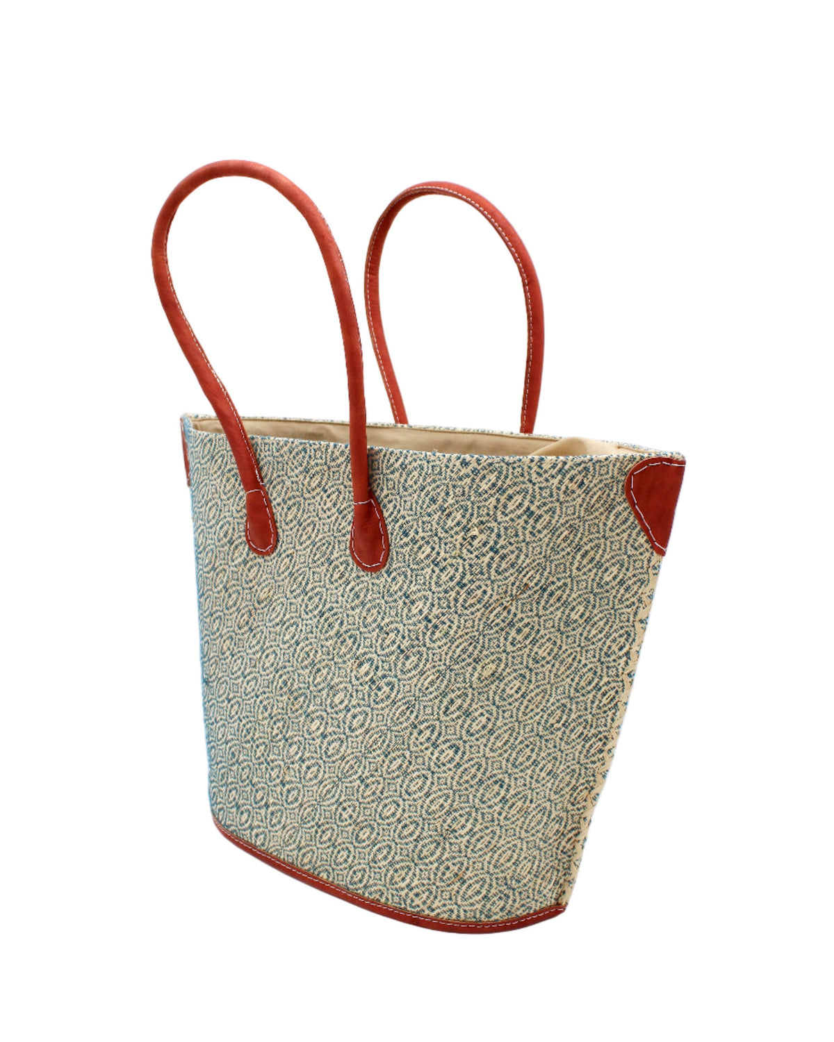 Josephine Small Woven Raffia Straw Tote Bag