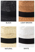 Panama Hat with Black Tucked Ribbon