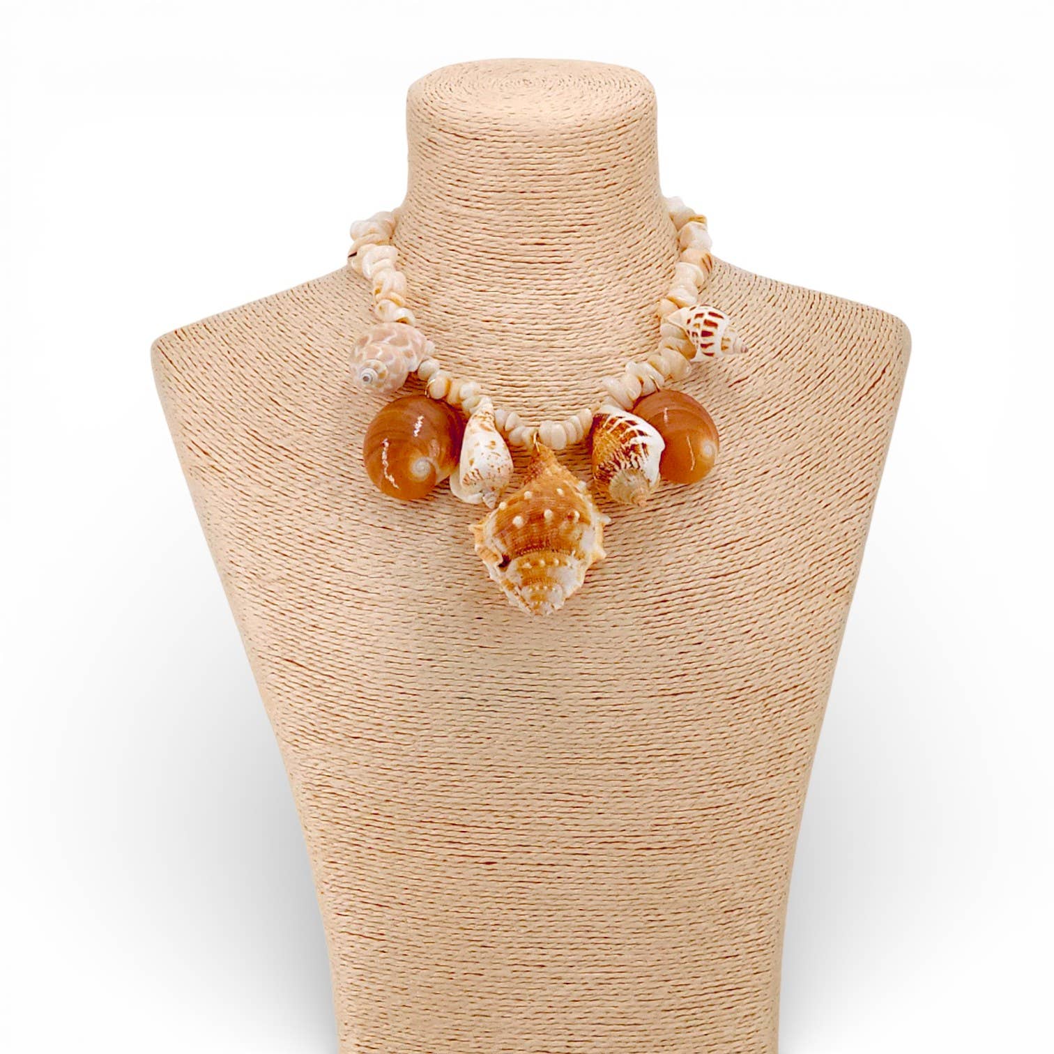 Chunky Beaded Seashell Necklace | Summer Statement Jewelry