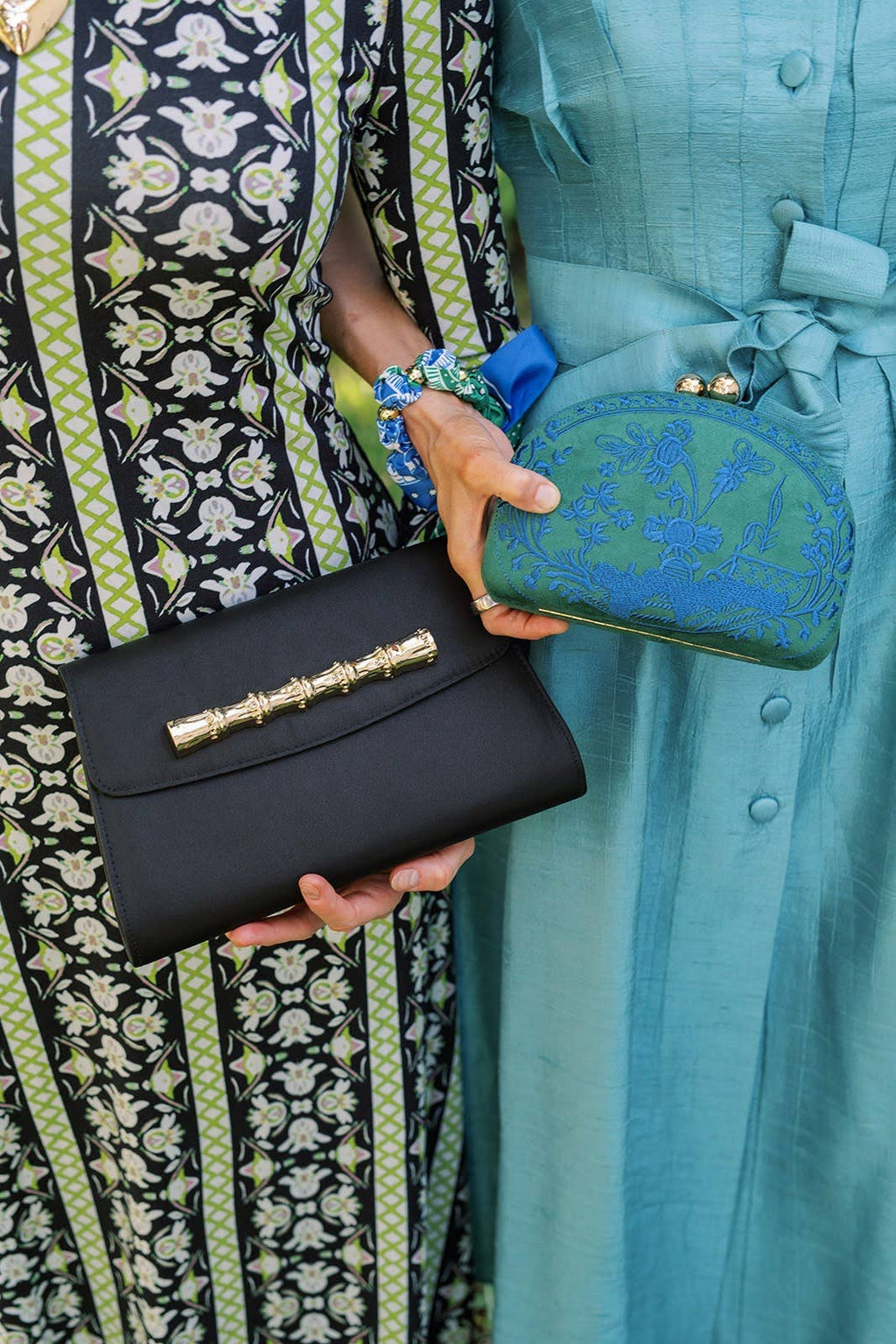 Garden Party- Embroidered Clutch