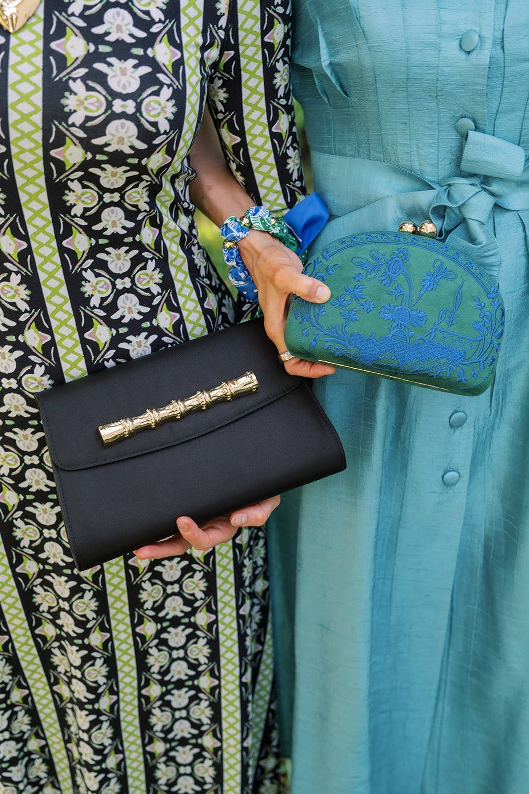 Garden Party- Embroidered Clutch