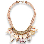Coastal Seashell Charm Necklace | Handmade Statement Jewelry