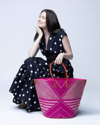 Mariposa Large Raffia Straw Tote Bag