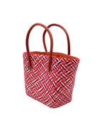 Pianina Small Woven Raffia Straw Basket Bag
