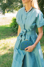 Garden Party- Embroidered Clutch