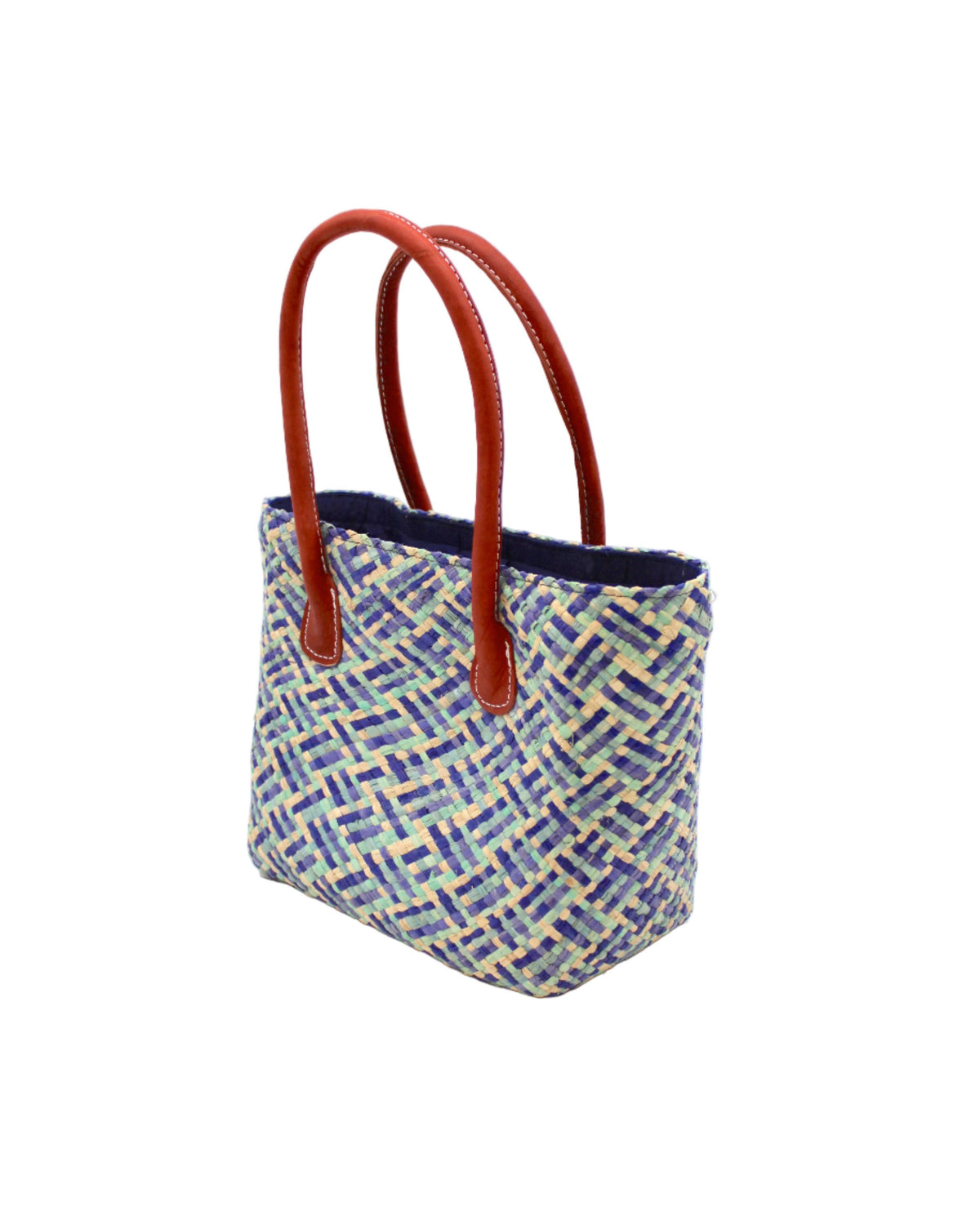 Pianina Small Woven Raffia Straw Basket Bag