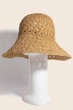 Intricate Straw Braided Bucket Hat