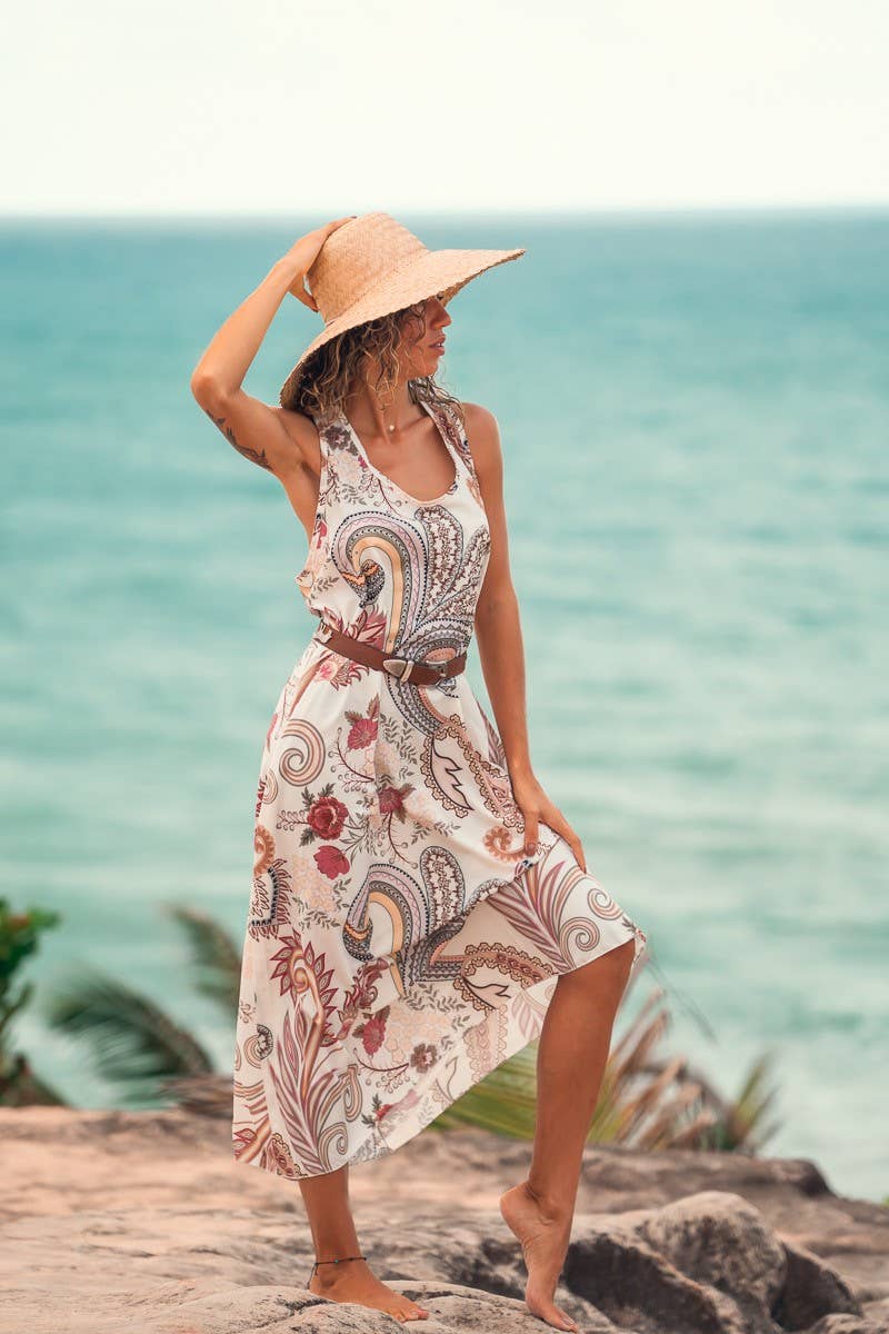 Dress-Maxi Paisley Print