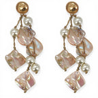 Chunky Shell & Pearl Earrings | Handmade Statement Jewelry