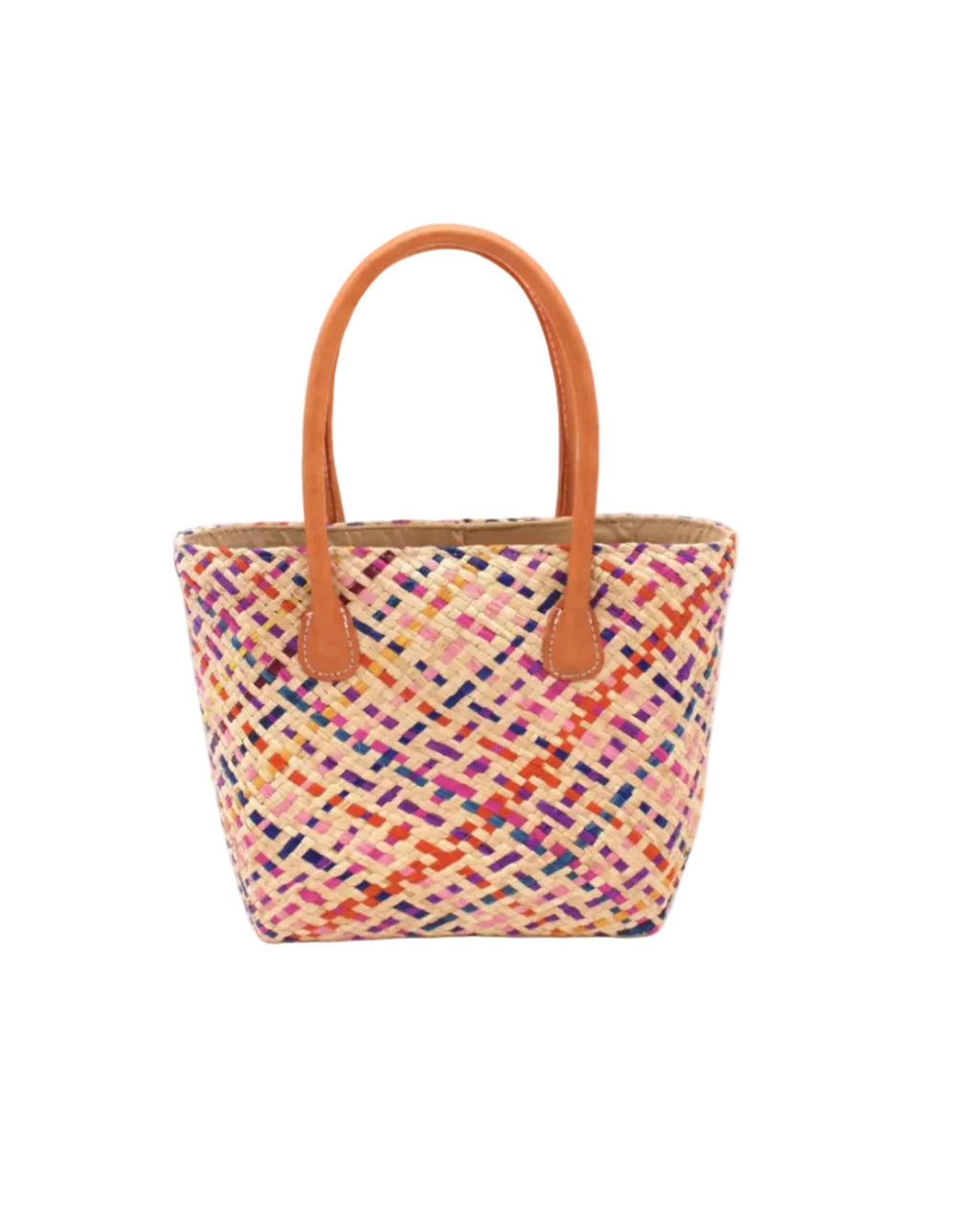 Pianina Small Woven Raffia Straw Basket Bag