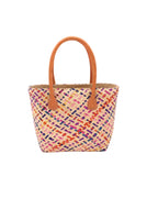 Pianina Small Woven Raffia Straw Basket Bag
