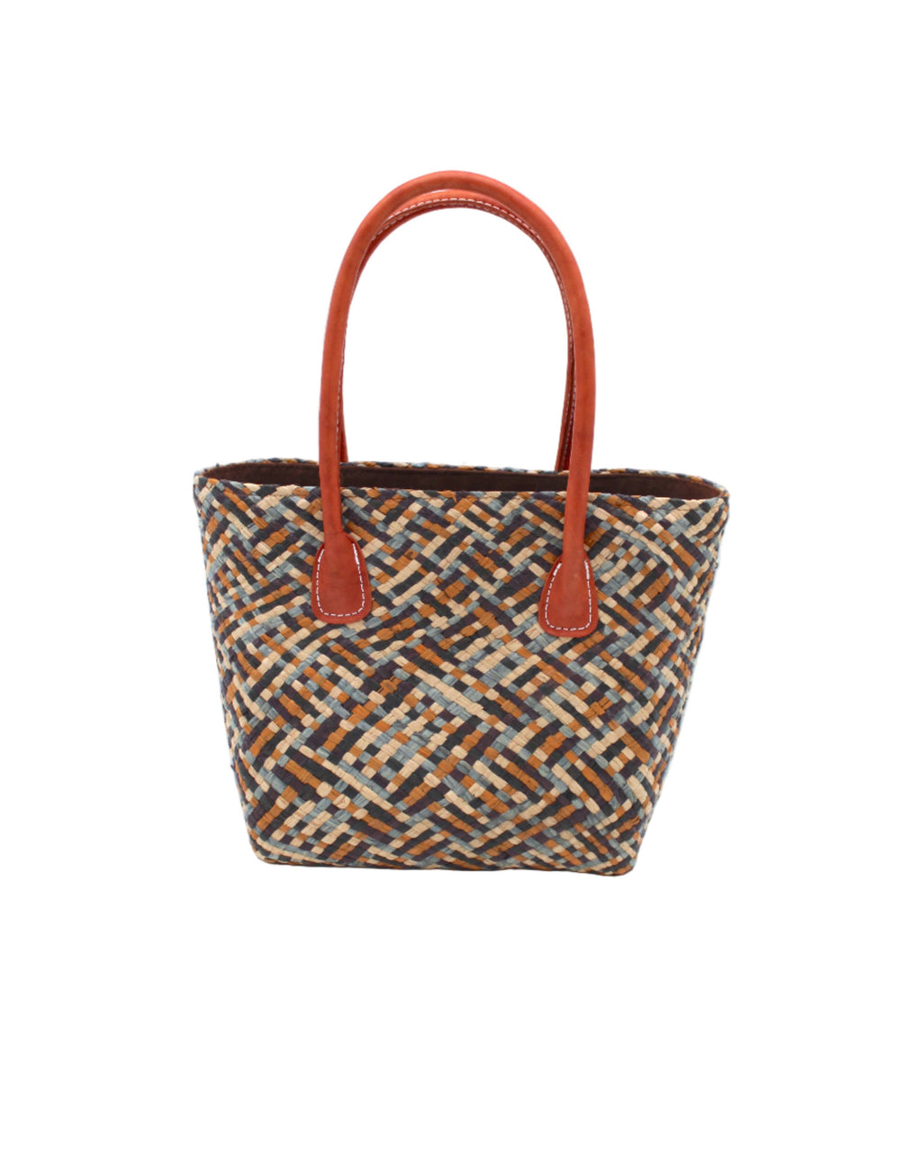 Pianina Small Woven Raffia Straw Basket Bag