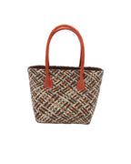 Pianina Small Woven Raffia Straw Basket Bag