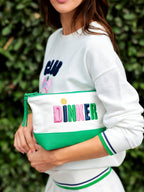 "DINKER" ZIP POUCH, IVORY