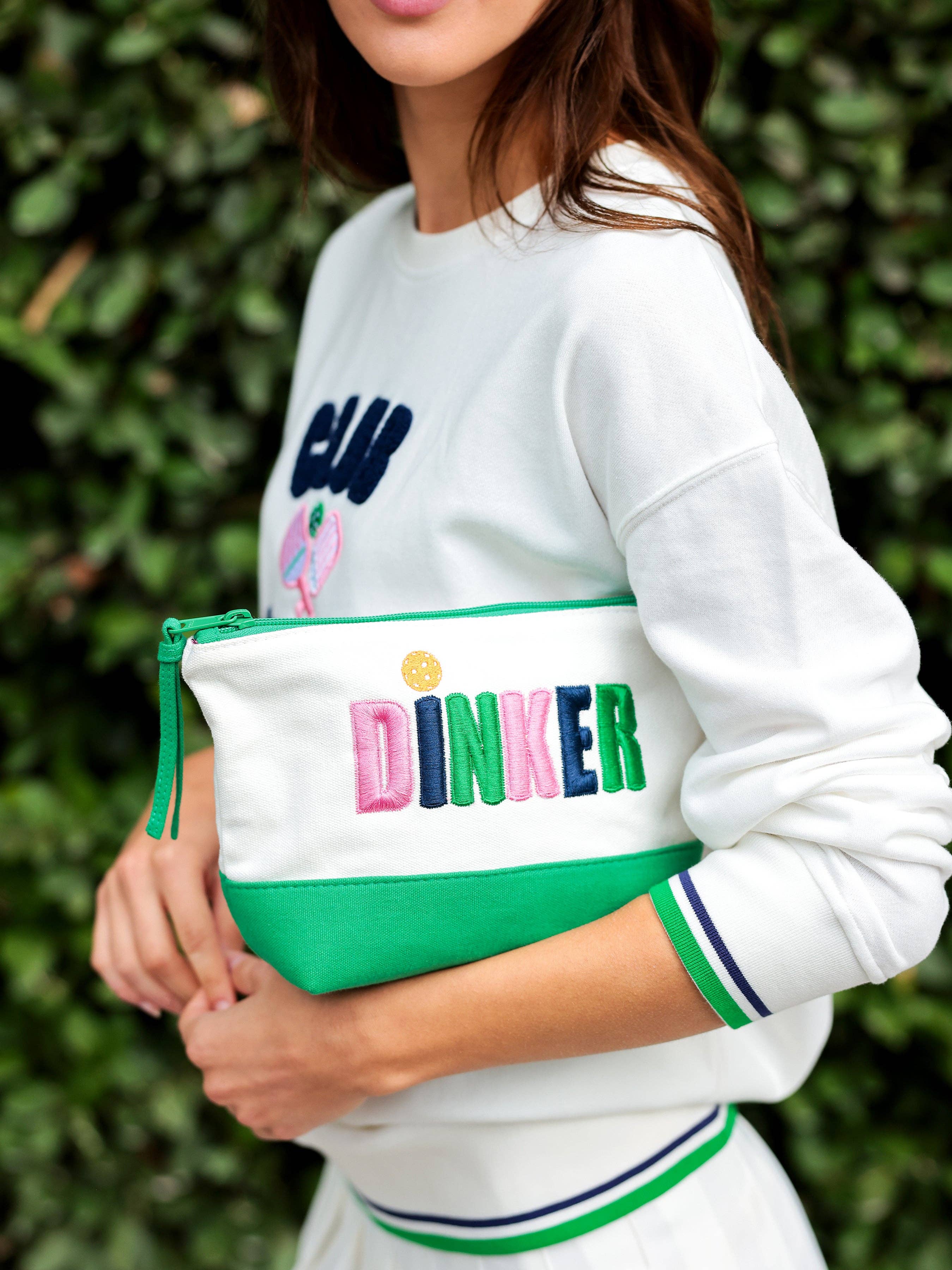 "DINKER" ZIP POUCH, IVORY