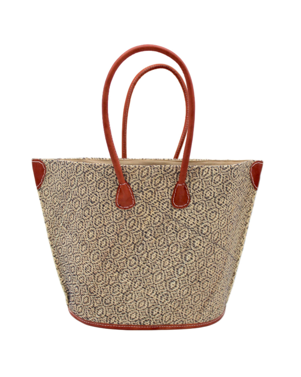 Josephine Small Woven Raffia Straw Tote Bag