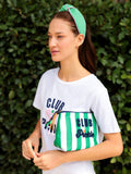 "CLUB PICKLE" LARGE ZIP POUCH, MULTI