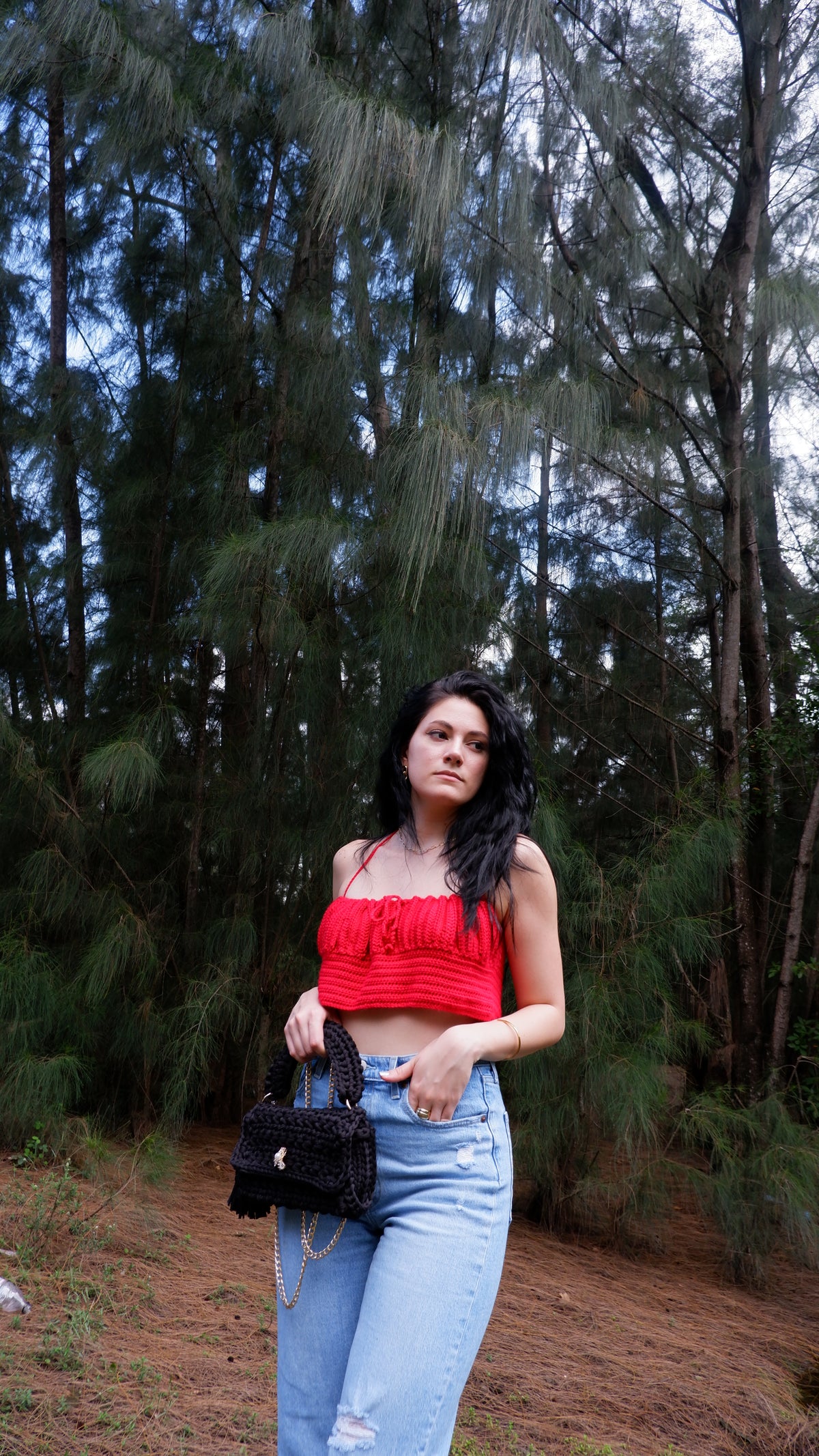 Handmade Red Crop Top
