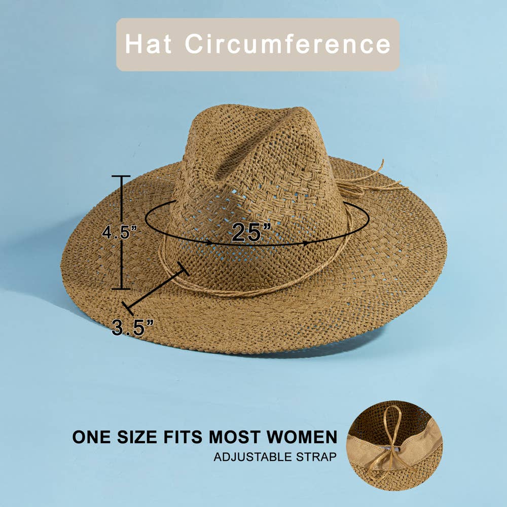 Open Weave Rancher Hat With Braided Band