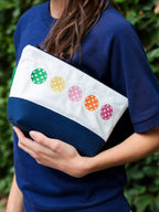 PICKLEBALLS ZIP POUCH, IVORY