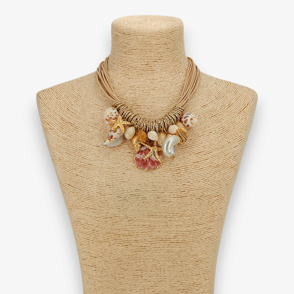 Coastal Seashell Charm Necklace | Handmade Statement Jewelry