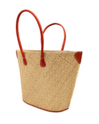 Josephine Small Woven Raffia Straw Tote Bag
