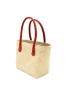 Pianina Small Woven Raffia Straw Basket Bag
