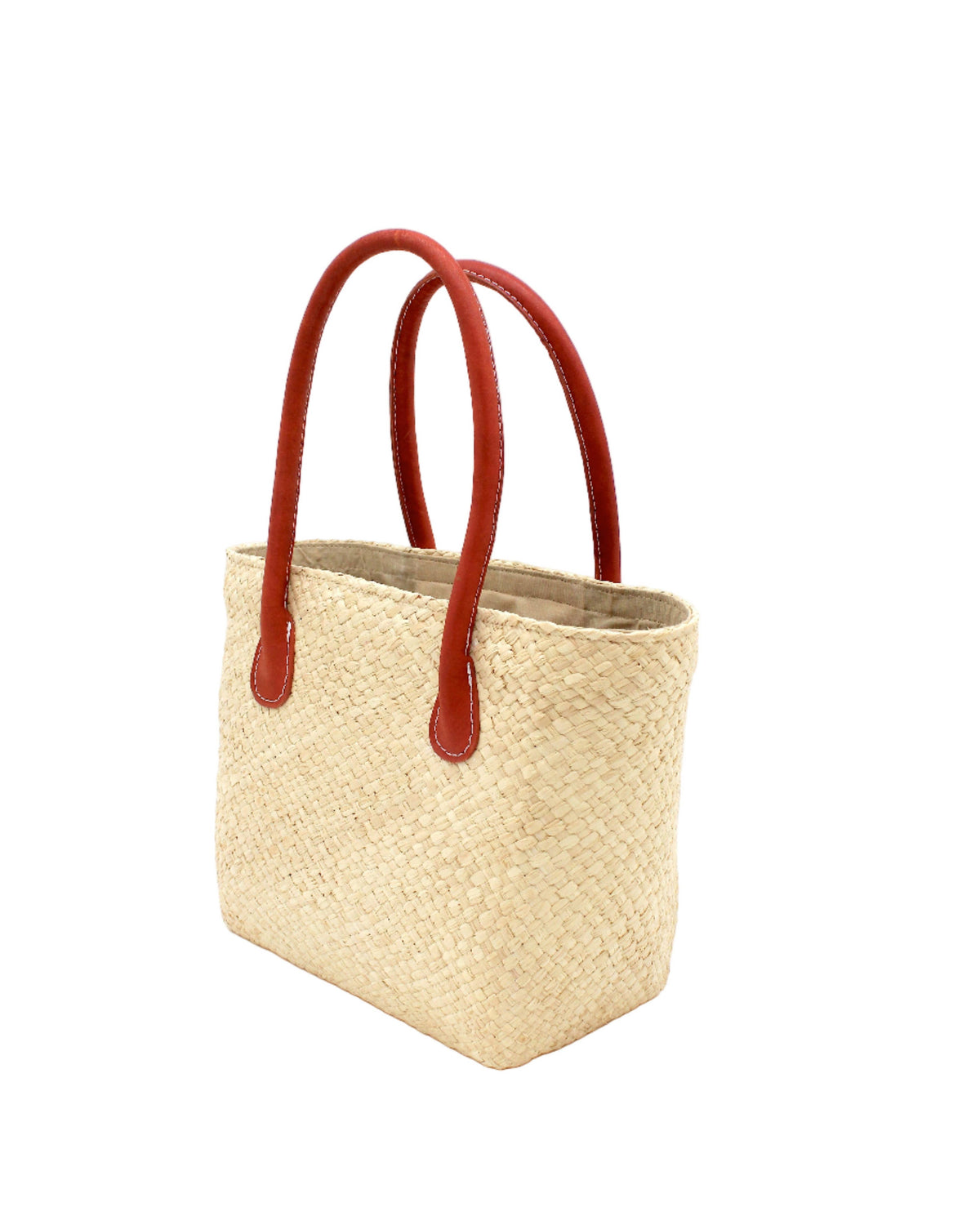 Pianina Small Woven Raffia Straw Basket Bag