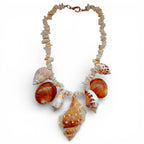 Chunky Beaded Seashell Necklace | Summer Statement Jewelry