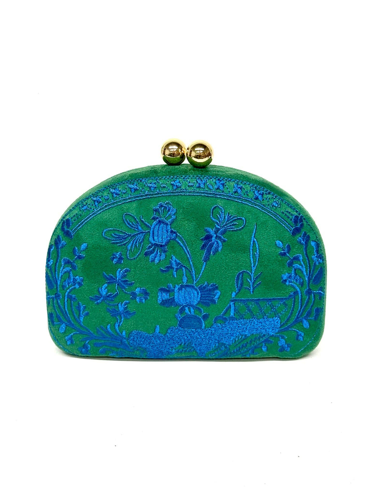 Garden Party- Embroidered Clutch