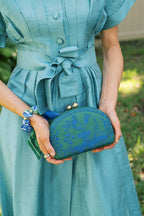 Garden Party- Embroidered Clutch