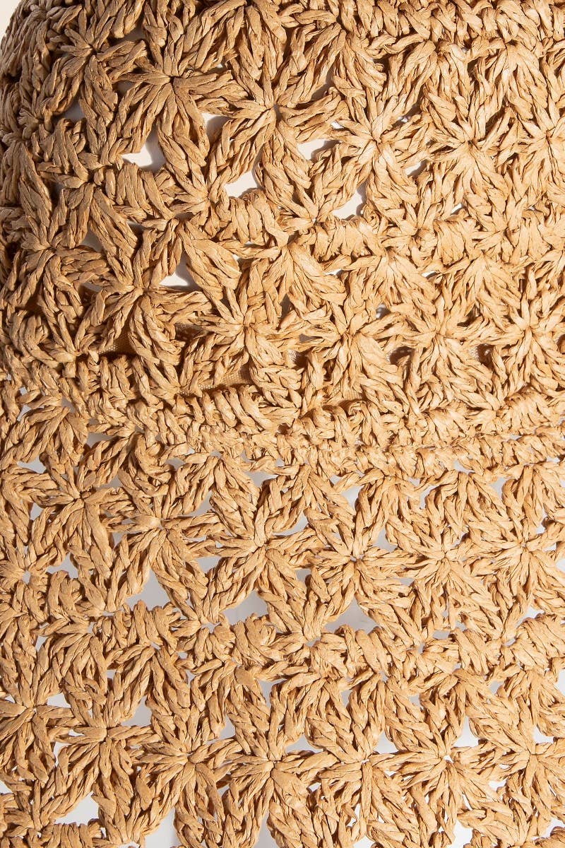 Intricate Straw Braided Bucket Hat