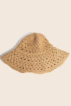 Intricate Straw Braided Bucket Hat