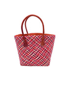 Pianina Small Woven Raffia Straw Basket Bag