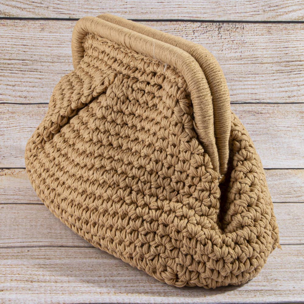 Smooth Crochet Knit Pouch Bag