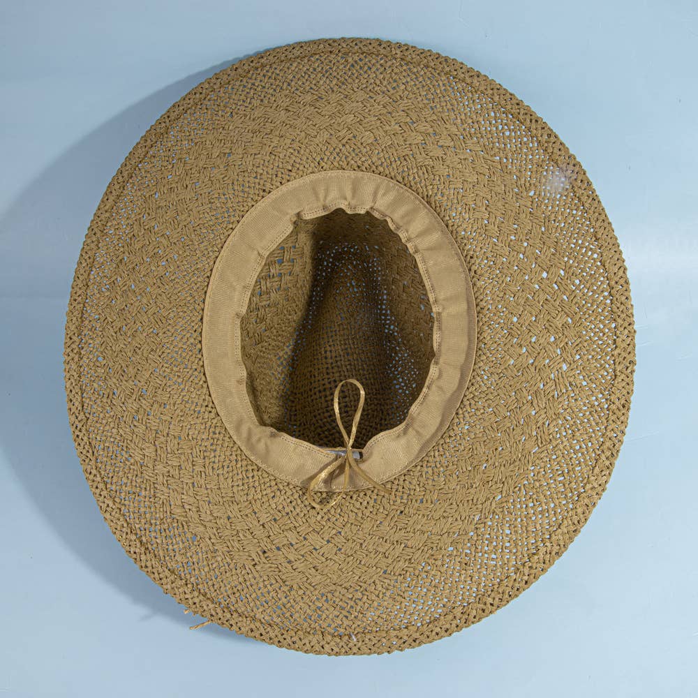 Open Weave Rancher Hat With Braided Band