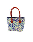 Pianina Small Woven Raffia Straw Basket Bag