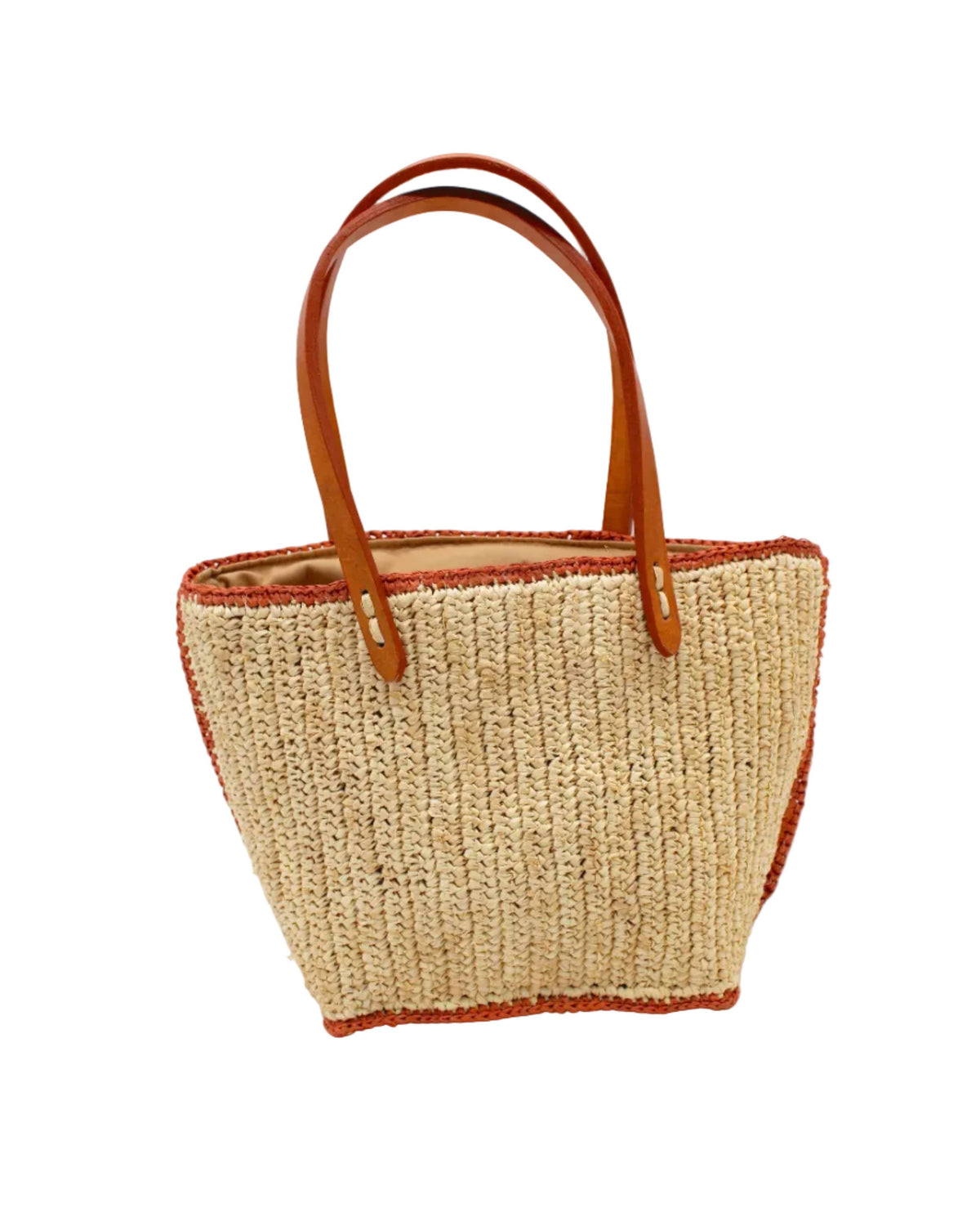 Adele Mini Crochet Raffia Straw Handbag Purse with Colored Edge