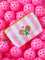 STRIPE PADDLES MEDIUM ZIP POUCH, MULTI
