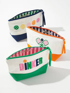 "DINKER" ZIP POUCH, IVORY