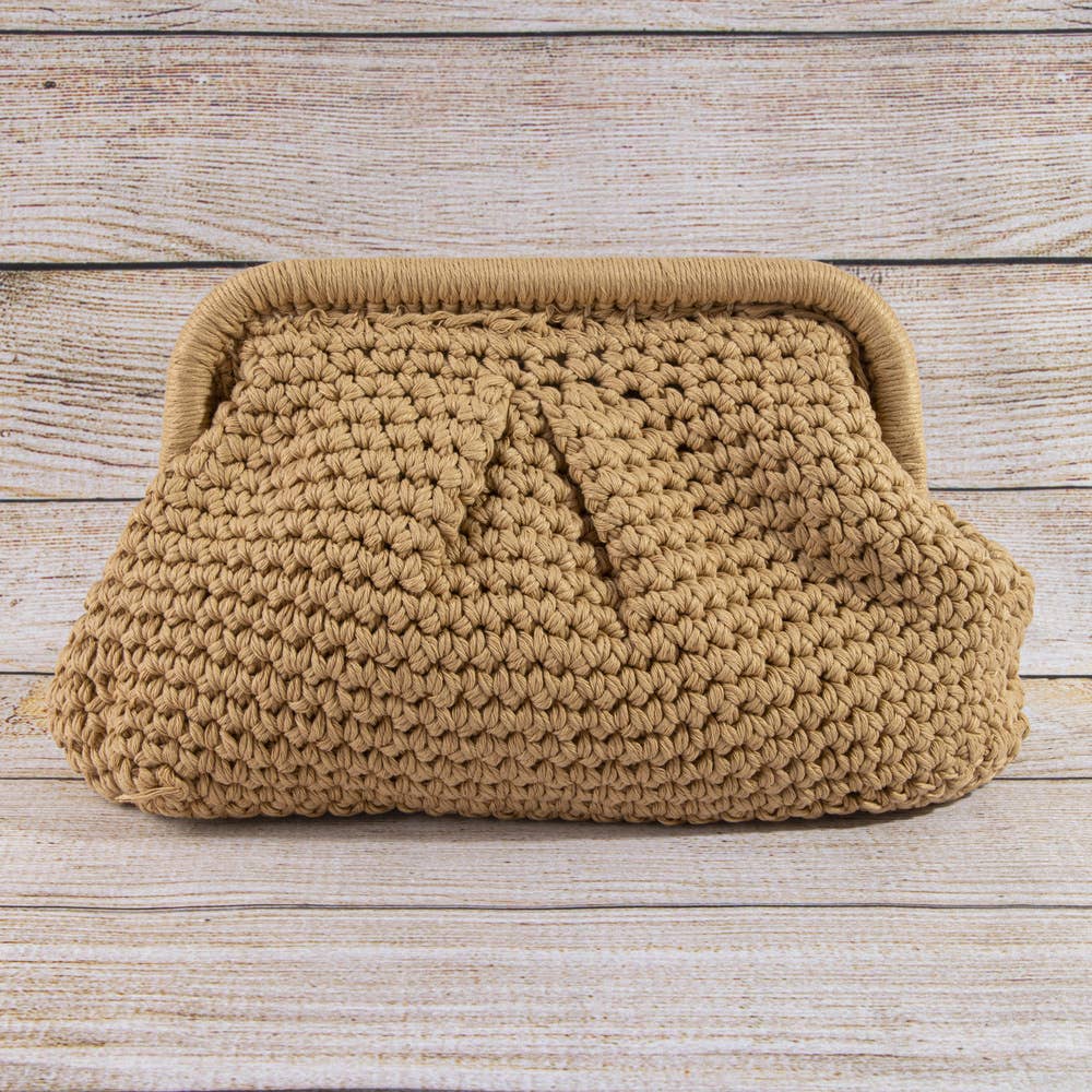 Smooth Crochet Knit Pouch Bag