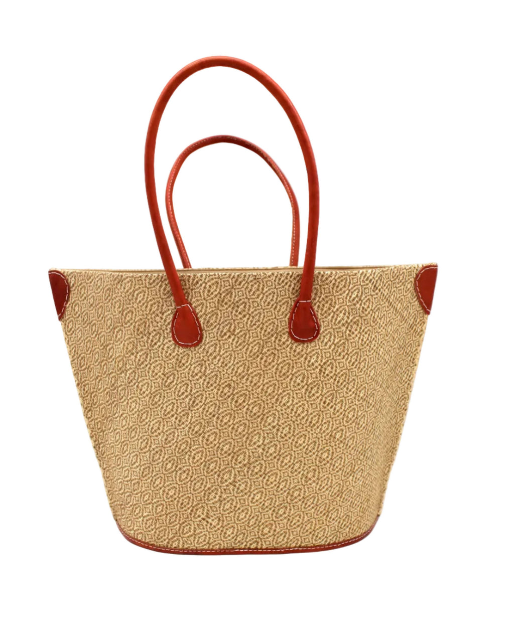 Josephine Small Woven Raffia Straw Tote Bag